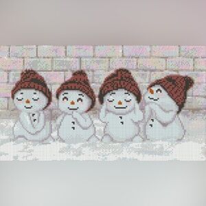 New! Cute snowman diamond art
